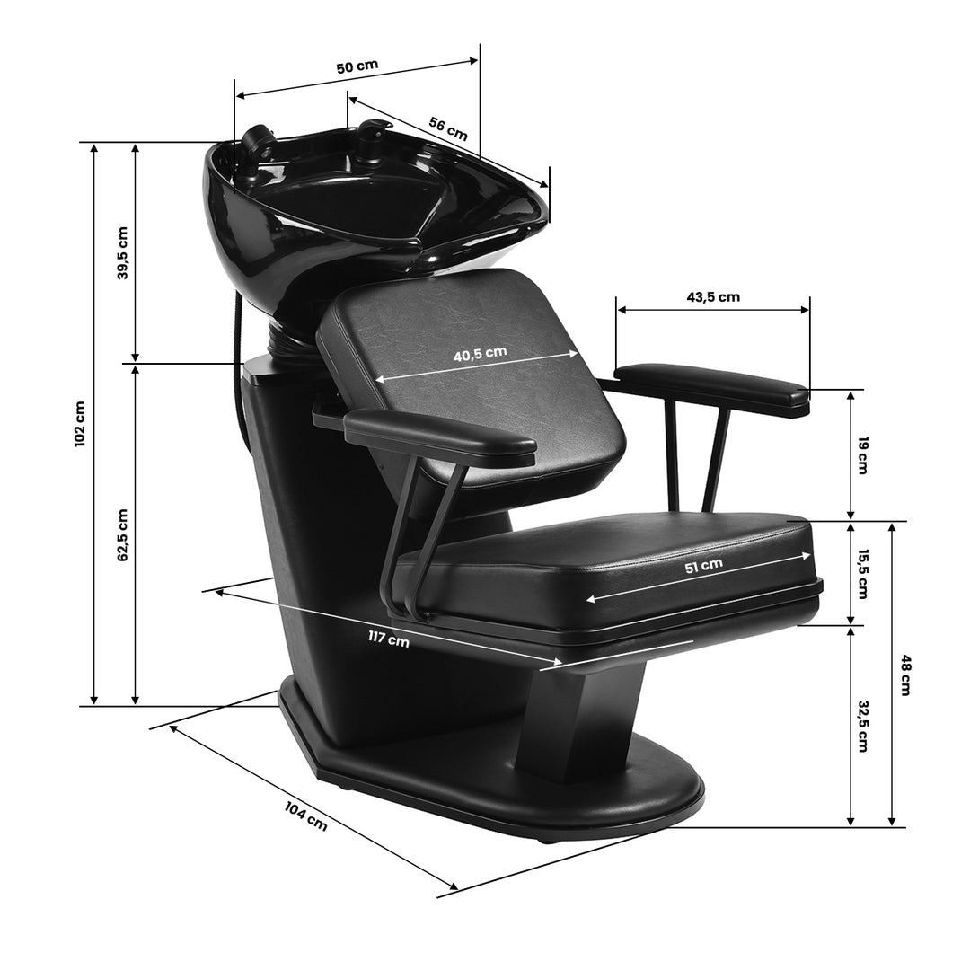 Wasunit Gabbiano Madryt Zwart - afbeelding 8