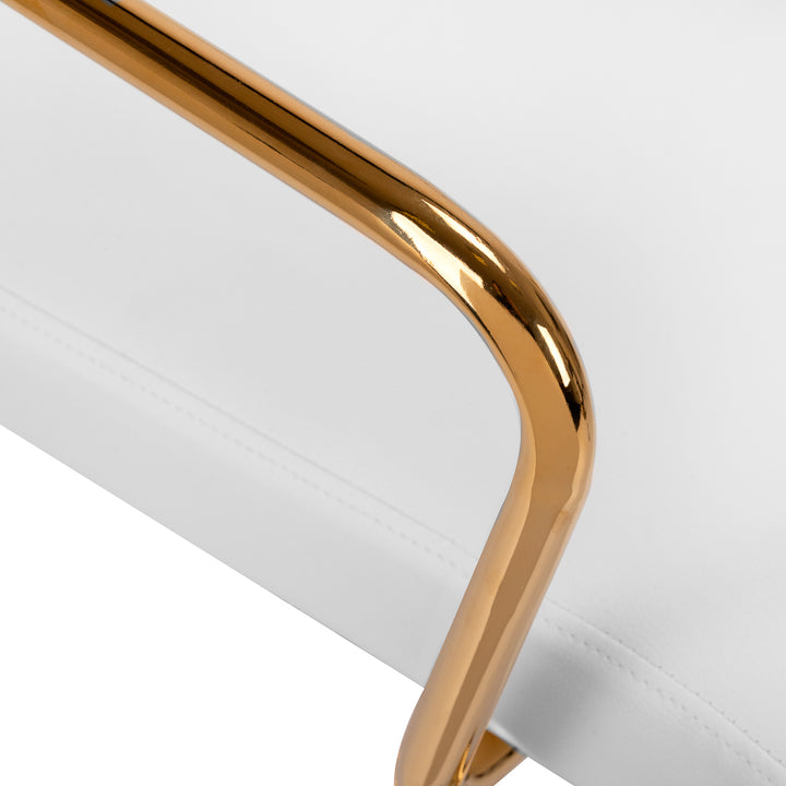 Salonstoel met Armleuningen QS-OF211G Goud-Crème - afbeelding 5