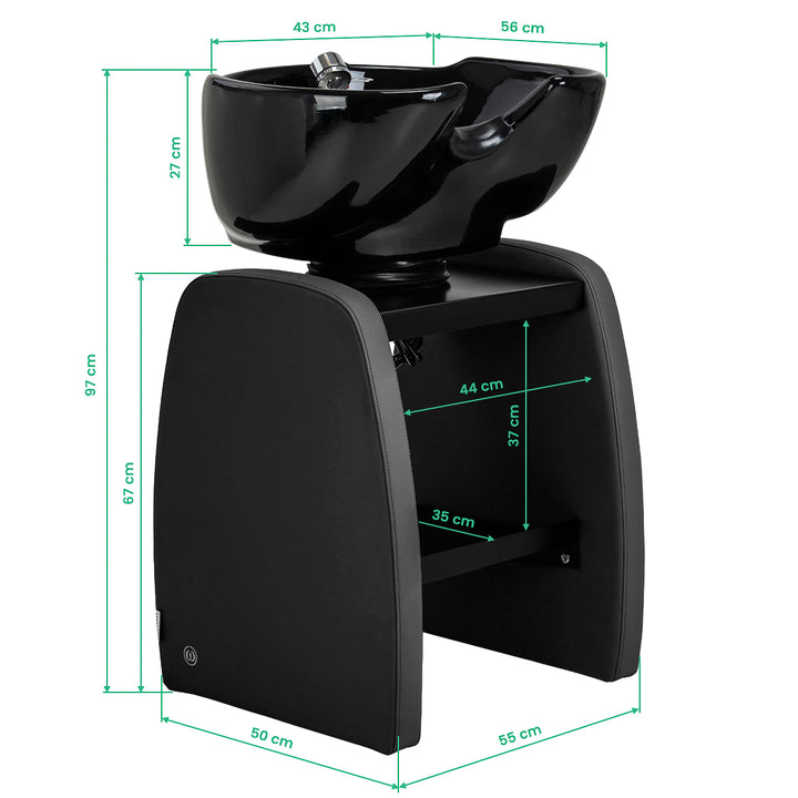 Wasunit Omega Aqualina Zwart - afbeelding 17