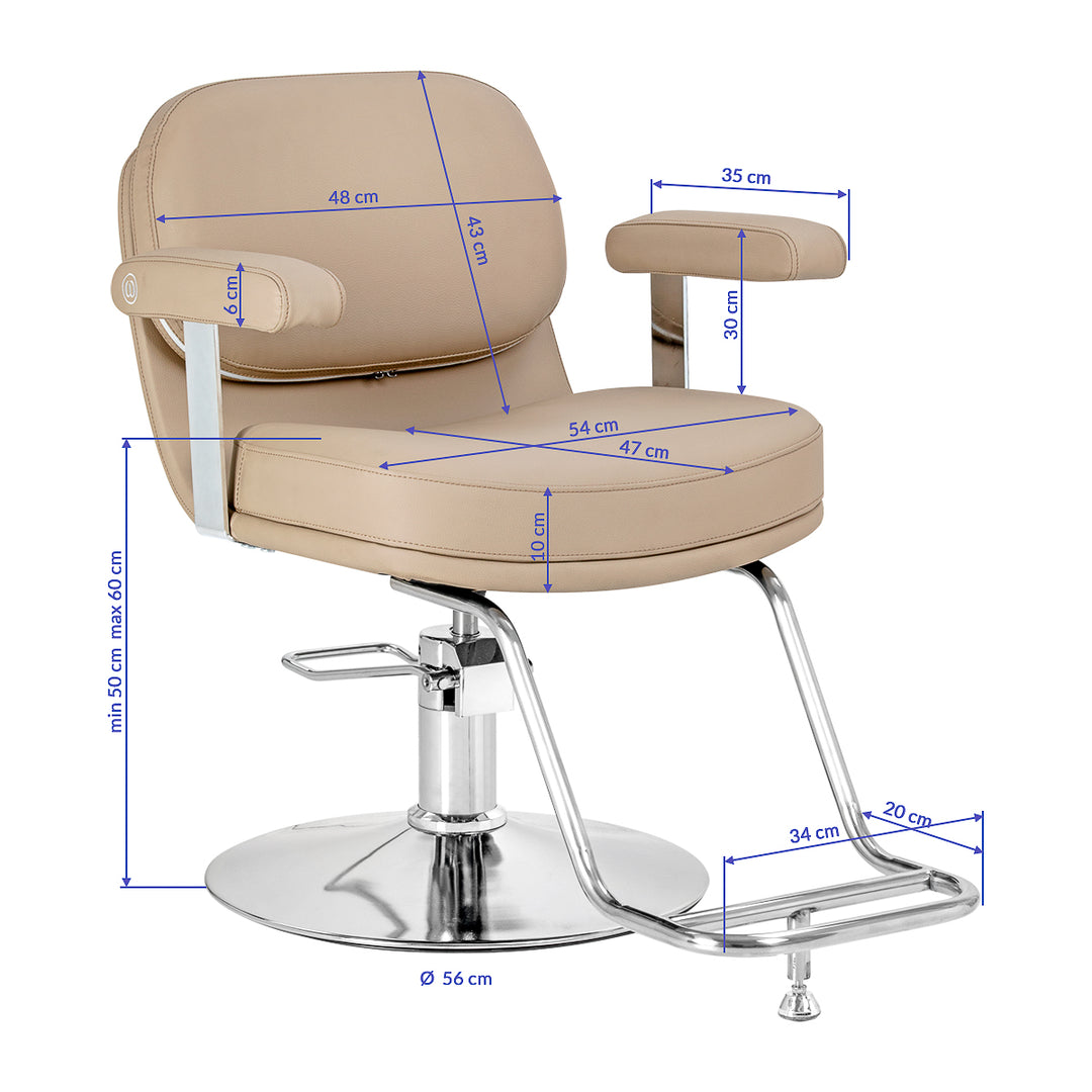Kappersstoel Omega Astra Beige - afbeelding 9