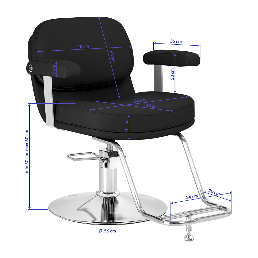 Kappersstoel Omega Astra Zwart - afbeelding 10