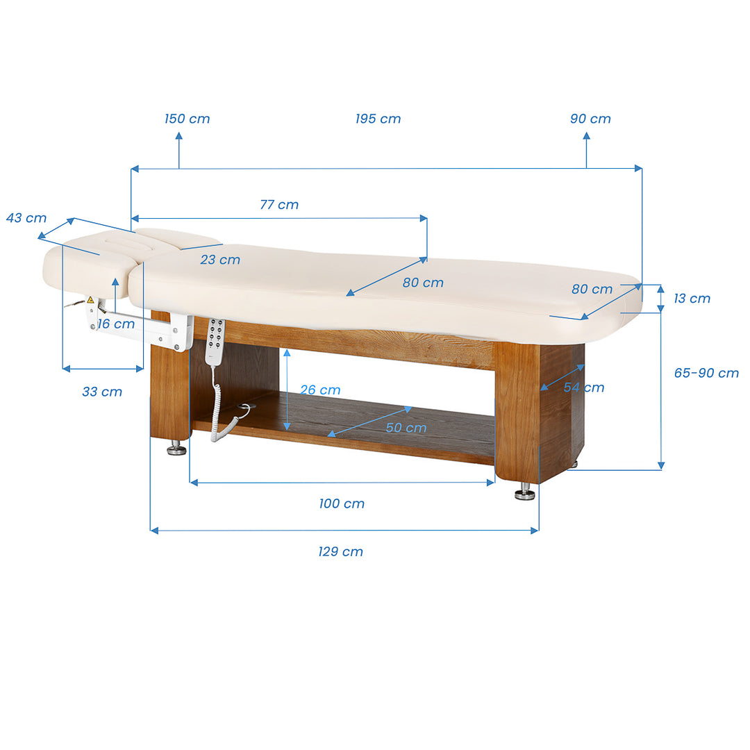 Massagetafel Elektrisch Sillon Leisure Premium Crème - afbeelding 19