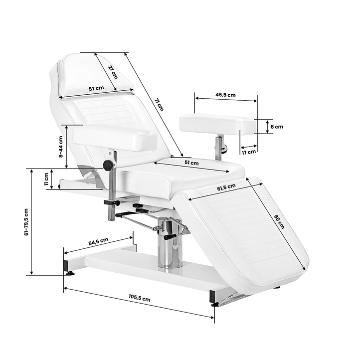 Behandelstoel Hydraulisch Sillon A 210DH Wit - afbeelding 16