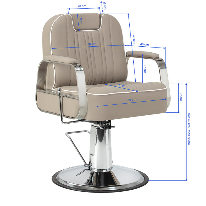 Barberstoel Gabbiano Rufo Beige - afbeelding 12