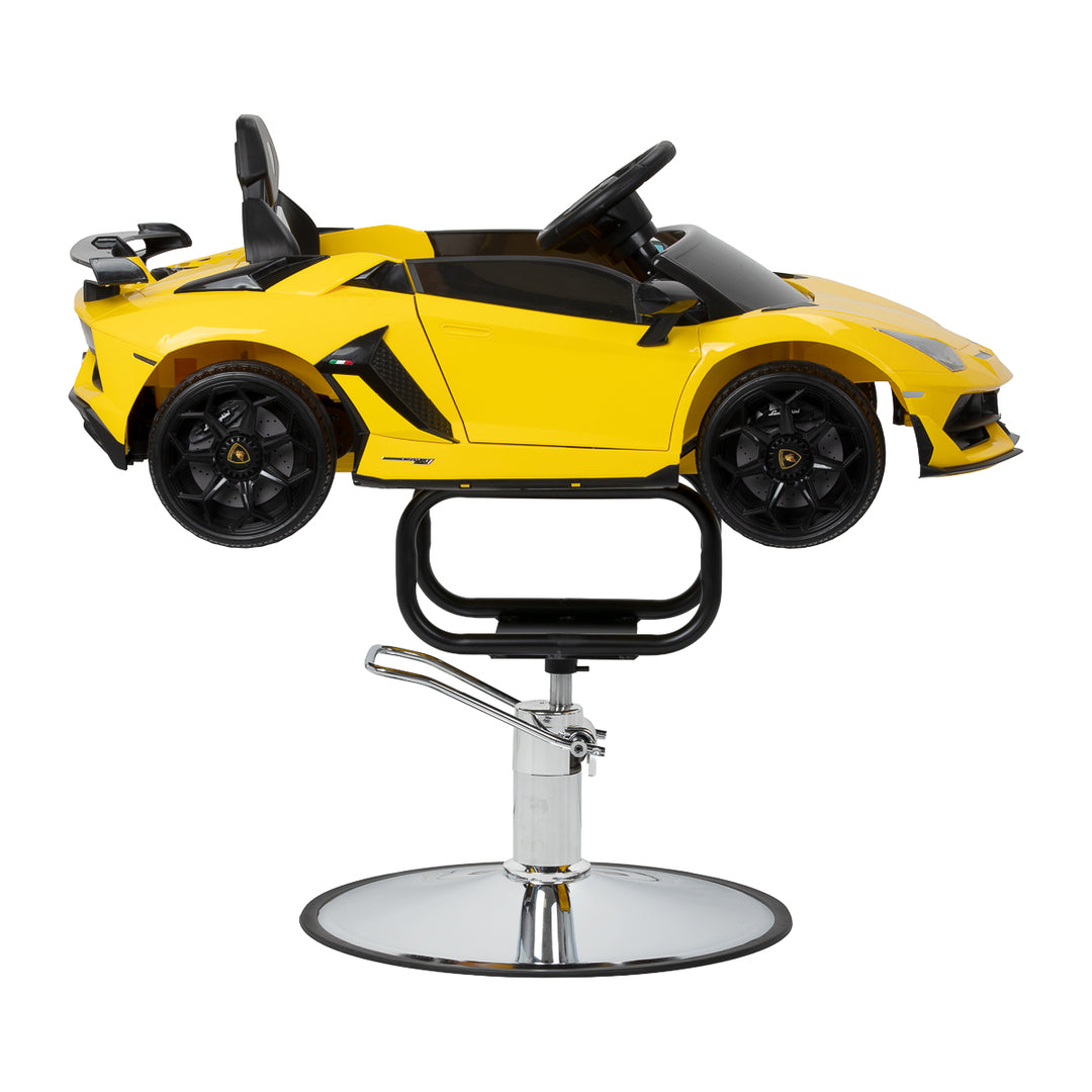 Kinderkappersstoel Auto Lamborghini Geel - afbeelding 2