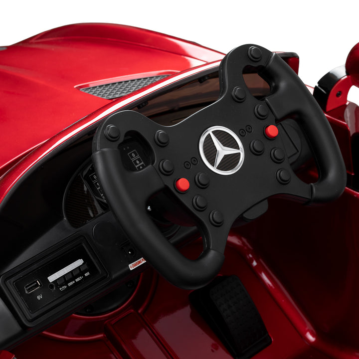 Kinderkappersstoel Auto Mercedes Rood - afbeelding 10