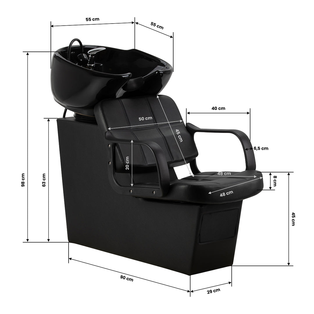 Wasunit Hair System Komodo Zwart - afbeelding 12