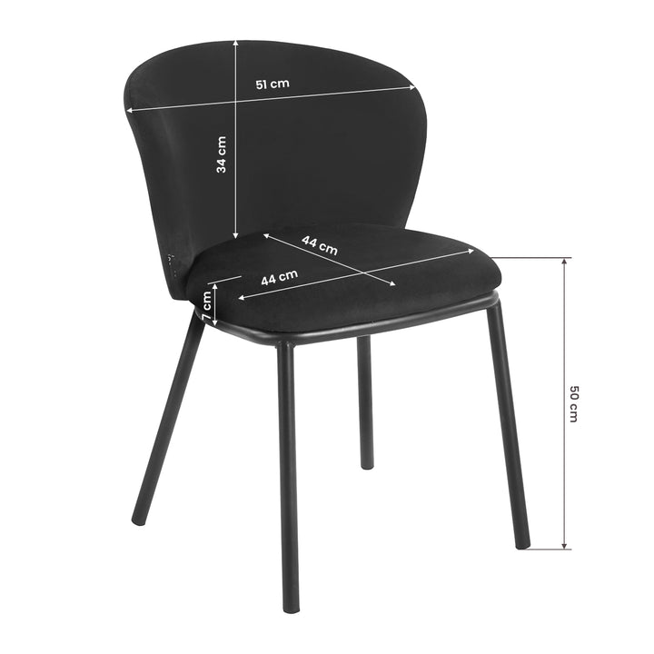 Salonstoel 4Rico Linea Zwart - afbeelding 8