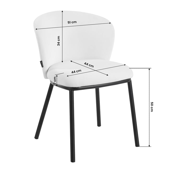 Salonstoel 4Rico Linea Wit - afbeelding 8
