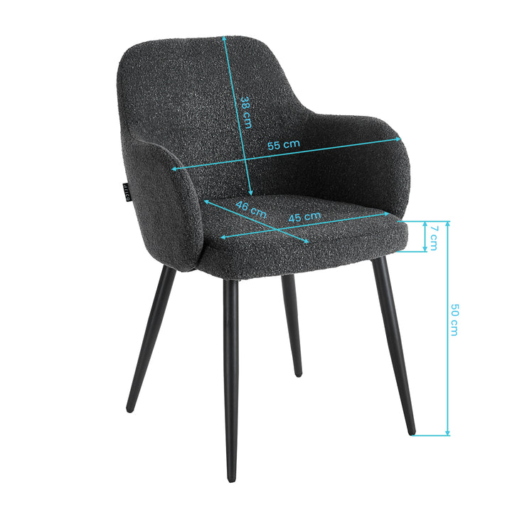 Salonstoel 4Rico Intra Zwart - afbeelding 8