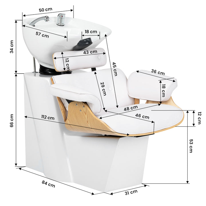 Wasunit Gabbiano Florence Wit - afbeelding 16
