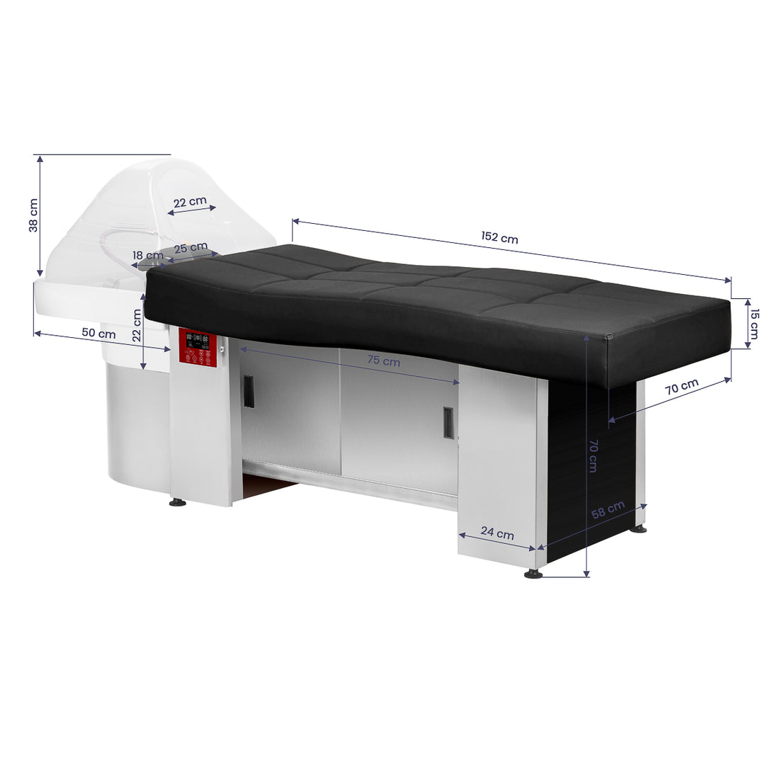 Wasunit Gabbiano Head Spa 017B Zwart - afbeelding 17