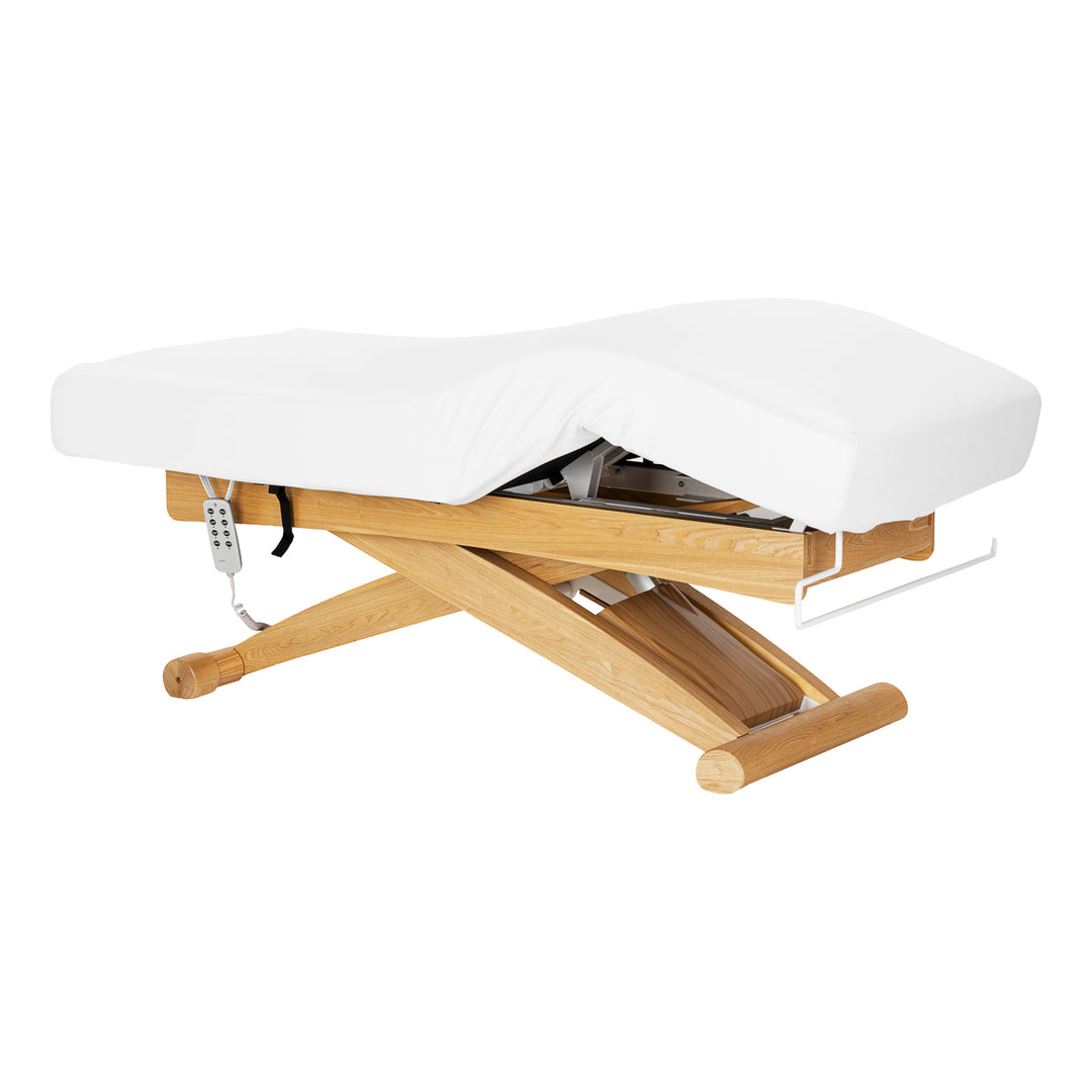 Massagetafel Elektrisch Sillon Siesta Wit-Lichtbruin - afbeelding 2