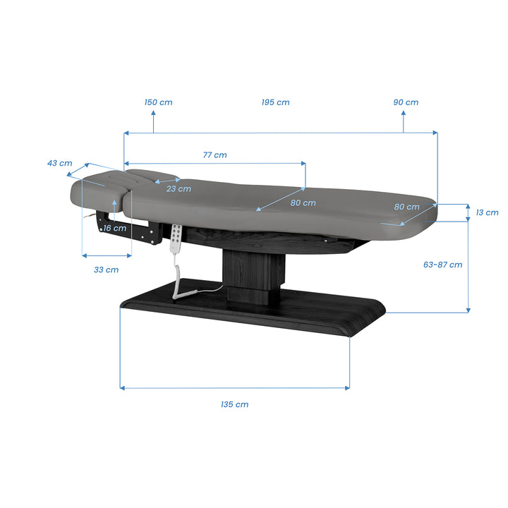 Massagetafel Elektrisch Sillon Relax Grijs-Zwart - afbeelding 20