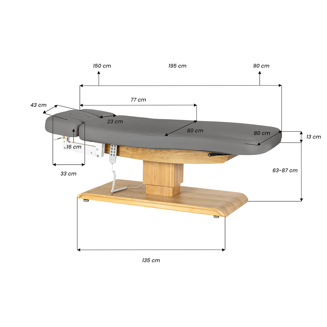 Massagetafel Elektrisch Sillon Relax Grijs-Lichtbruin - afbeelding 20