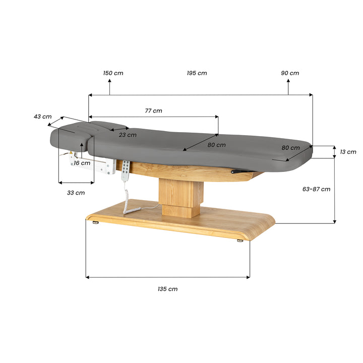 Massagetafel Elektrisch Sillon Relax Grijs-Lichtbruin - afbeelding 20