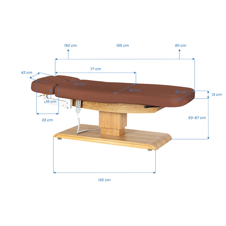 Massagetafel Elektrisch Sillon Relax Bruin-Lichtbruin - afbeelding 20
