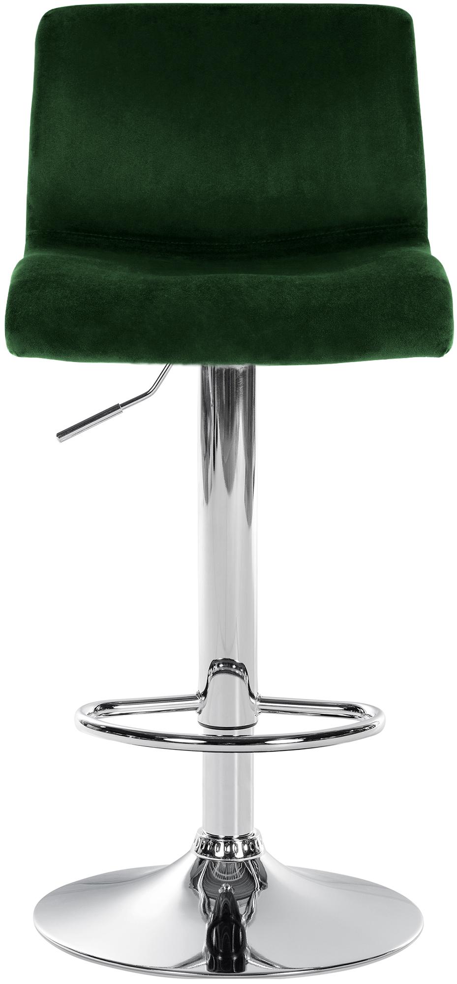 Barkruk met Rugleuning Fluweel Verstelbaar Draaibaar 105 Groen - afbeelding 5