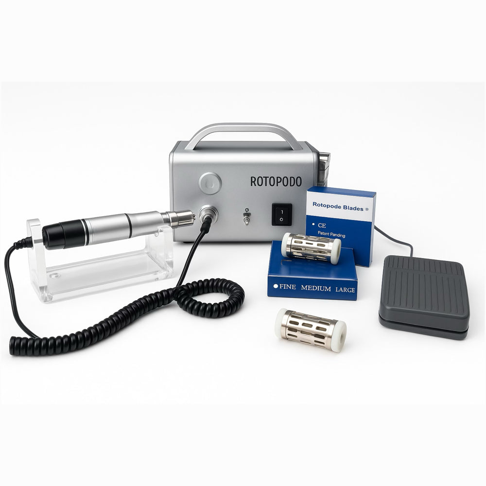 Pedicuremotor PodoMonium RotoPodo Set met Voetpedaal