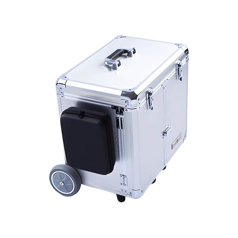 Pedicurekoffer met Trolley PodoMobile Midi Brush Silver 3