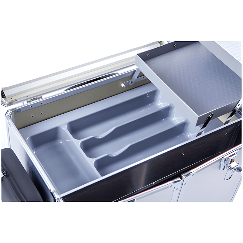 Pedicurekoffer met Trolley PodoMobile Midi Brush Silver 9