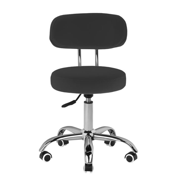 Tabouret Verstelbaar Eco Leder A-007 Zwart - afbeelding 2