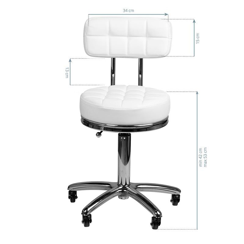 Tabouret Verstelbaar AM-877 Wit - afbeelding 5