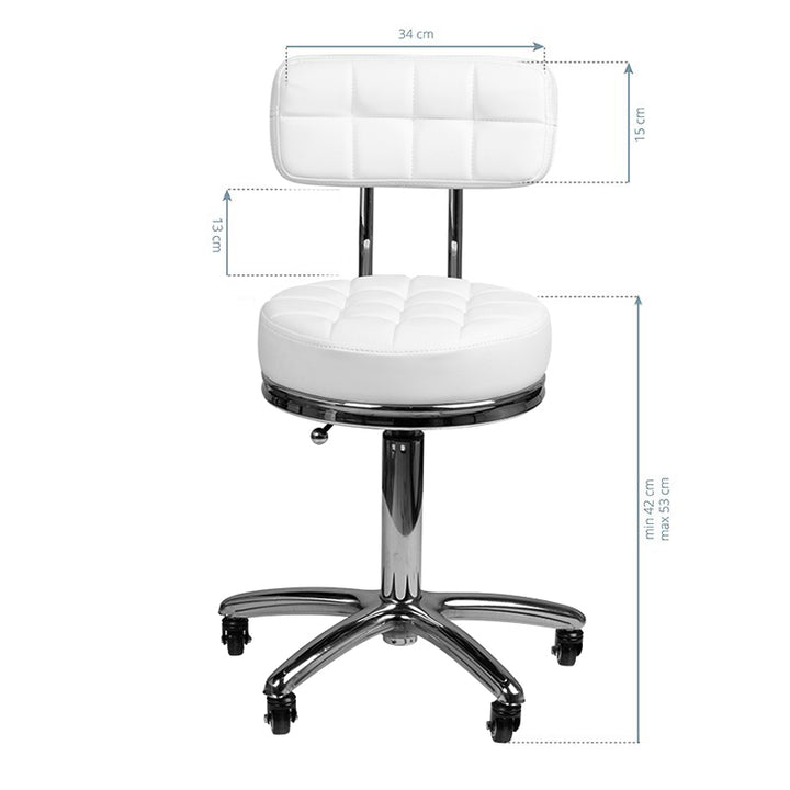 Tabouret Verstelbaar AM-877 Wit - afbeelding 5