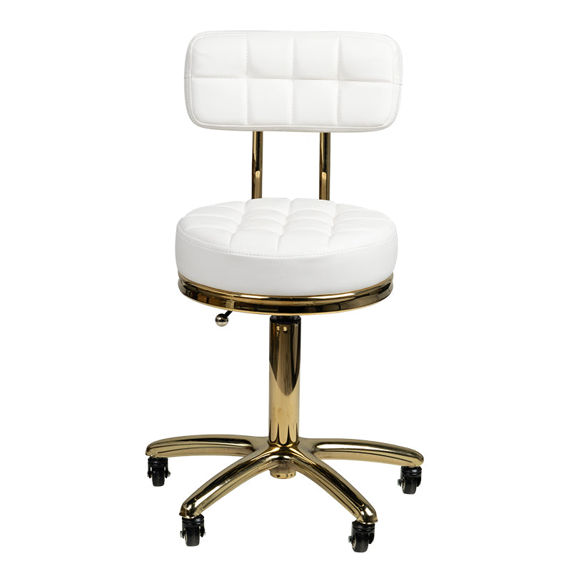 Tabouret Verstelbaar AM-961 Goud-Wit - afbeelding 2
