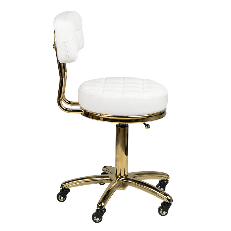 Tabouret Verstelbaar AM-961 Goud-Wit - afbeelding 3