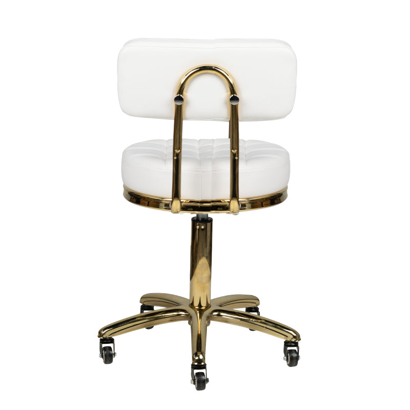 Tabouret Verstelbaar AM-961 Goud-Wit - afbeelding 4