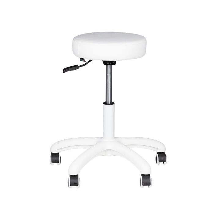Tabouret Verstelbaar Eco Leder AM-303-2 Wit - afbeelding 3