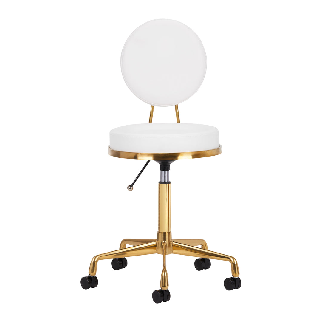 Tabouret Verstelbaar H5 Goud-Wit - afbeelding 2