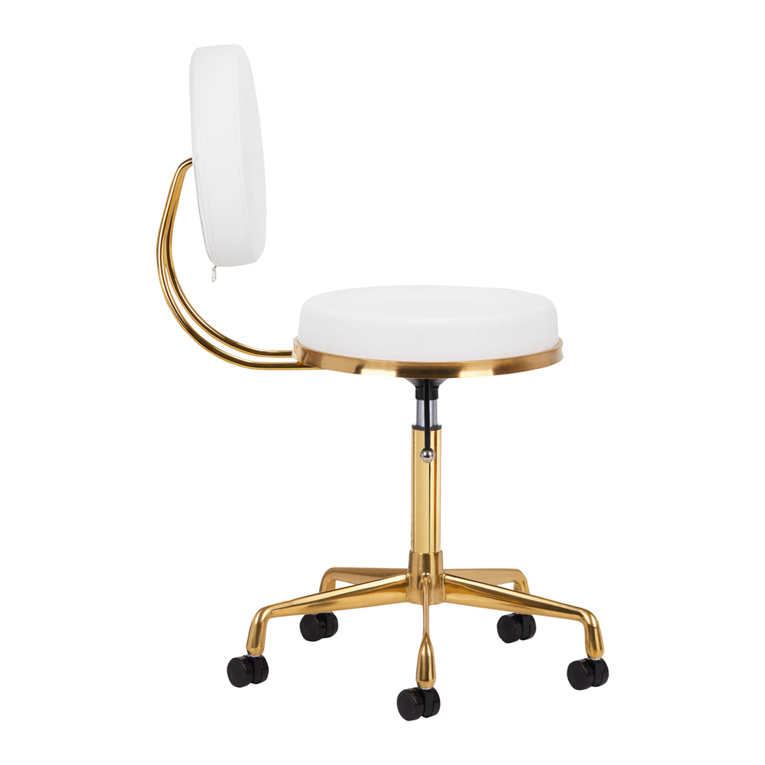 Tabouret Verstelbaar H5 Goud-Wit - afbeelding 4