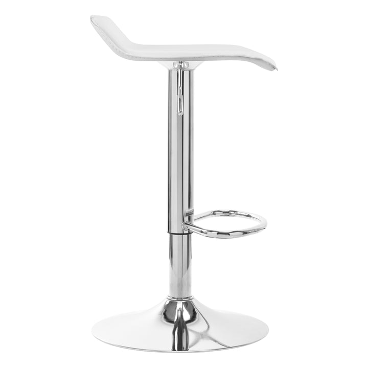 Barkruk met Rugleuning Verstelbaar QS-B08 Wit - afbeelding 2
