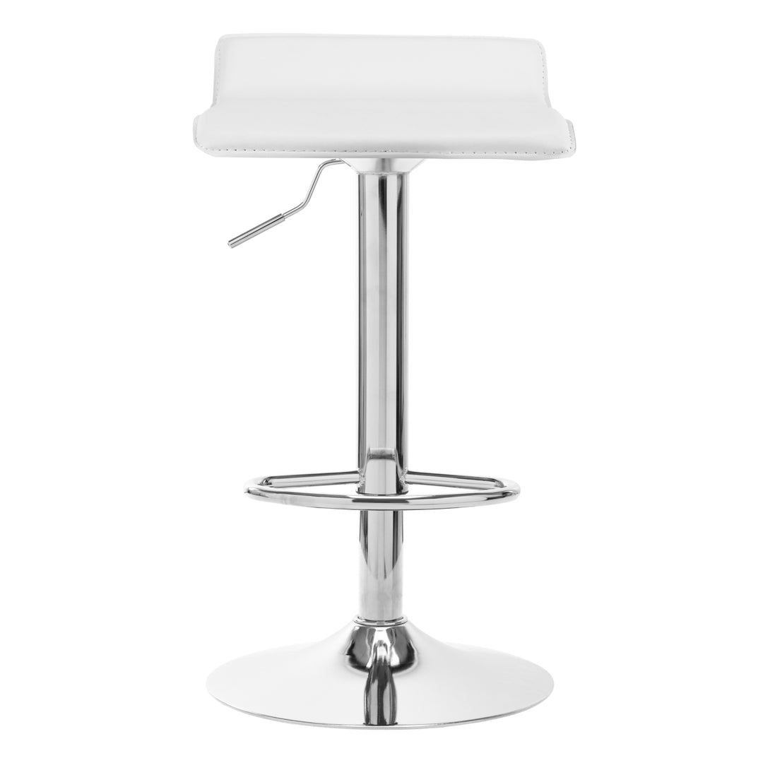 Barkruk met Rugleuning Verstelbaar QS-B08 Wit - afbeelding 3