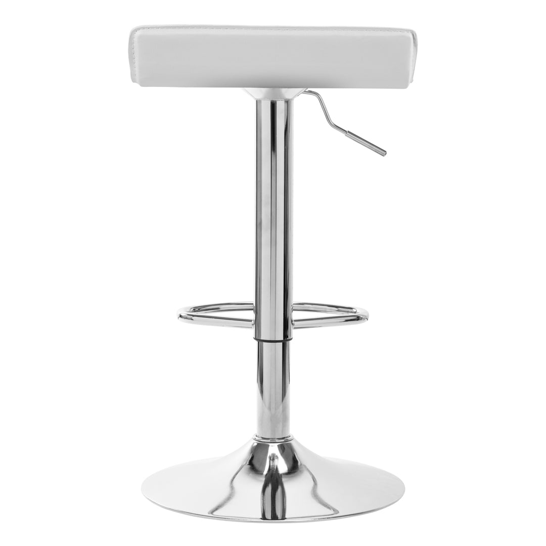 Barkruk met Rugleuning Verstelbaar QS-B08 Wit - afbeelding 4