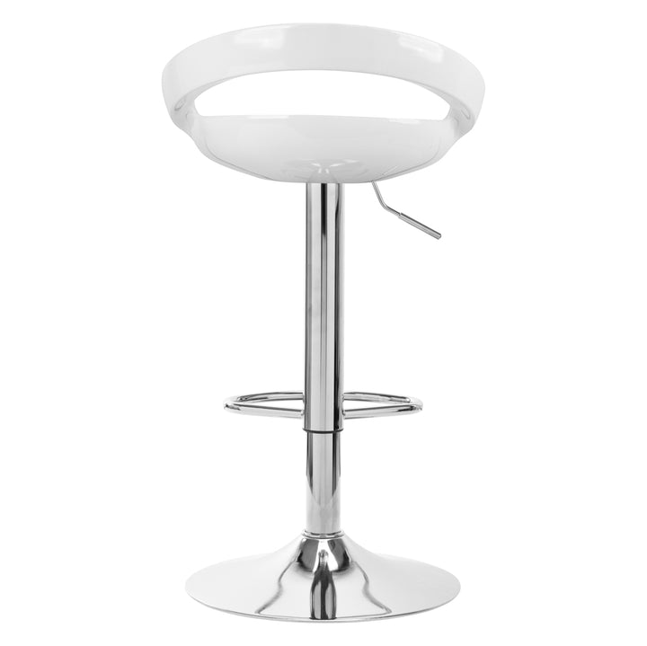 Barkruk met Rugleuning Verstelbaar QS-B01 Wit - afbeelding 4
